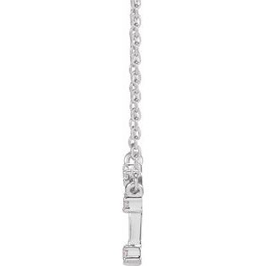 14K White Gold .08 CTW Diamond Aries 16-18" Necklace