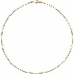 14K Yellow Gold 5 7/8 CTW Diamond Line Necklace