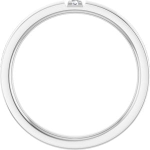 14K White Gold .03 CT Diamond Band. 124677:2468:P