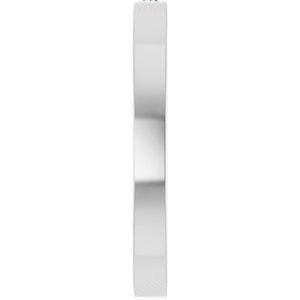 14K White Gold .03 CT Diamond Band. 124677:2468:P