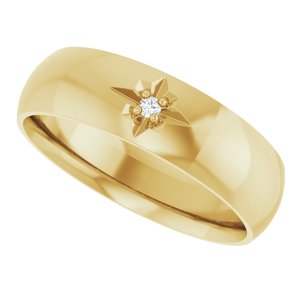 14K Yellow Gold 1.7 mm Round Men's Band. 124516:274:P