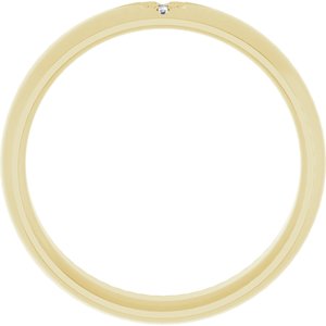 14K Yellow Gold 1.7 mm Round Men's Band. 124516:274:P