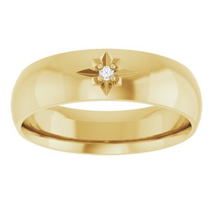 14K Yellow Gold 1.7 mm Round Men's Band. 124516:274:P
