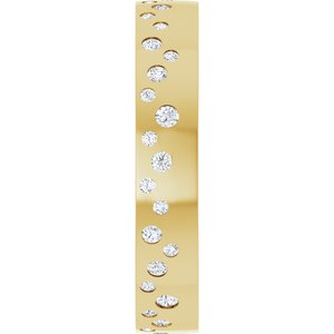 14K Yellow Gold 1/3 CTW Diamond Eternity Women's Band. 124450:626:P