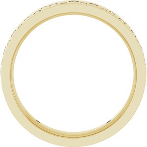 14K Yellow Gold 1/3 CTW Diamond Eternity Women's Band. 124450:626:P