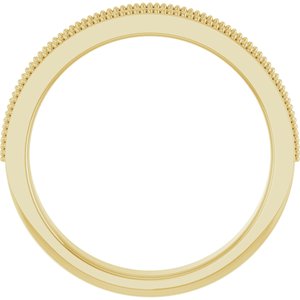 14K Yellow Gold 1/8 CTW Diamond Milgrain Anniversary Band. 126213:100:P