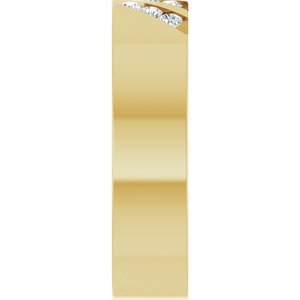 14K Yellow Gold 1/4 CTW Diamond Men's Band. 124766:6465:P