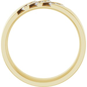 14K Yellow Gold 1/4 CTW Diamond Men's Band. 124766:6465:P