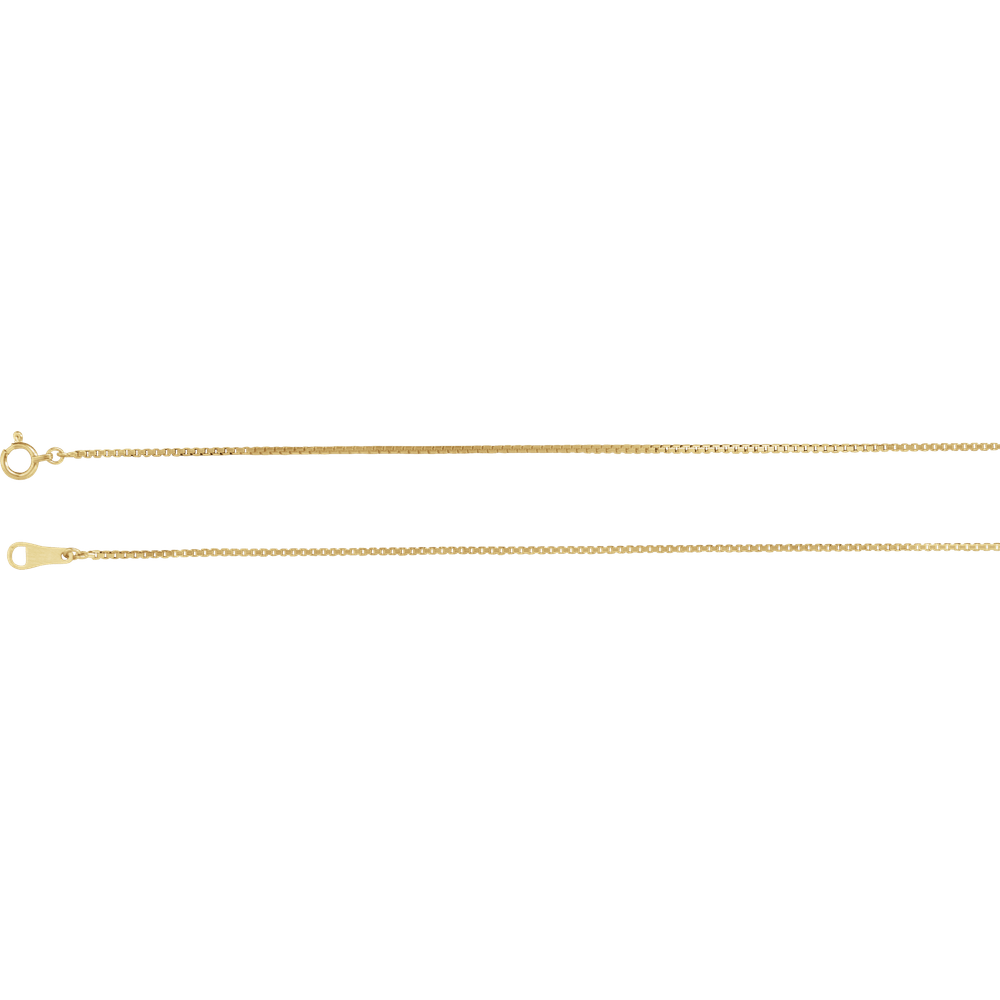18K Yellow Gold 1 mm Box Chain