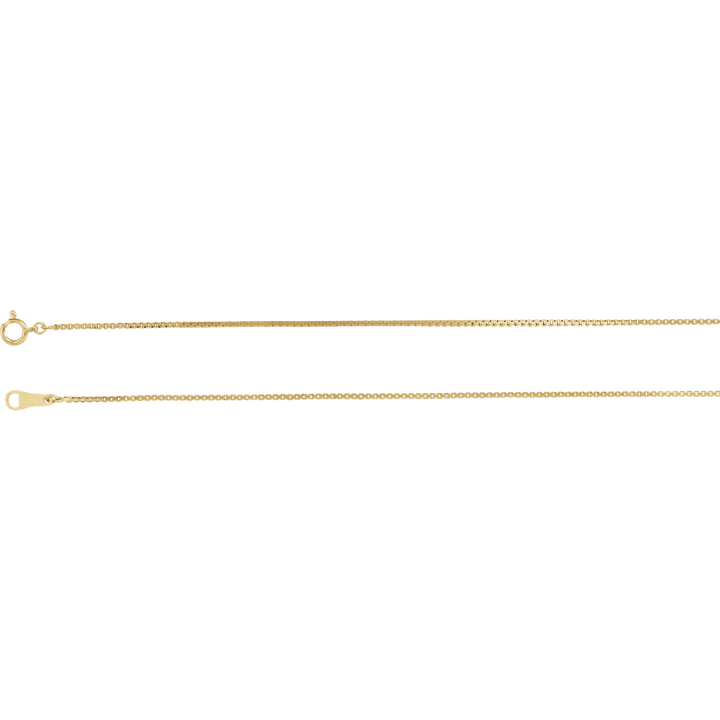 18K Yellow Gold 1 mm Box Chain