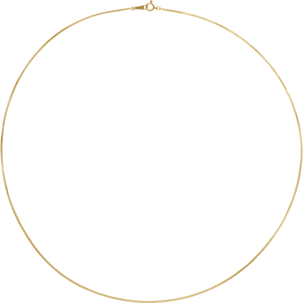 18K Yellow Gold 1 mm Box Chain