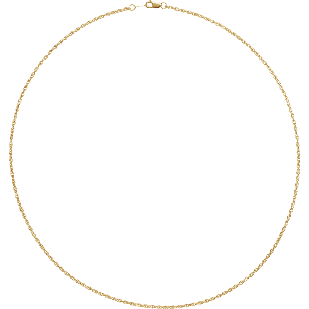10K Yellow Gold 1.75 mm Rope Chain