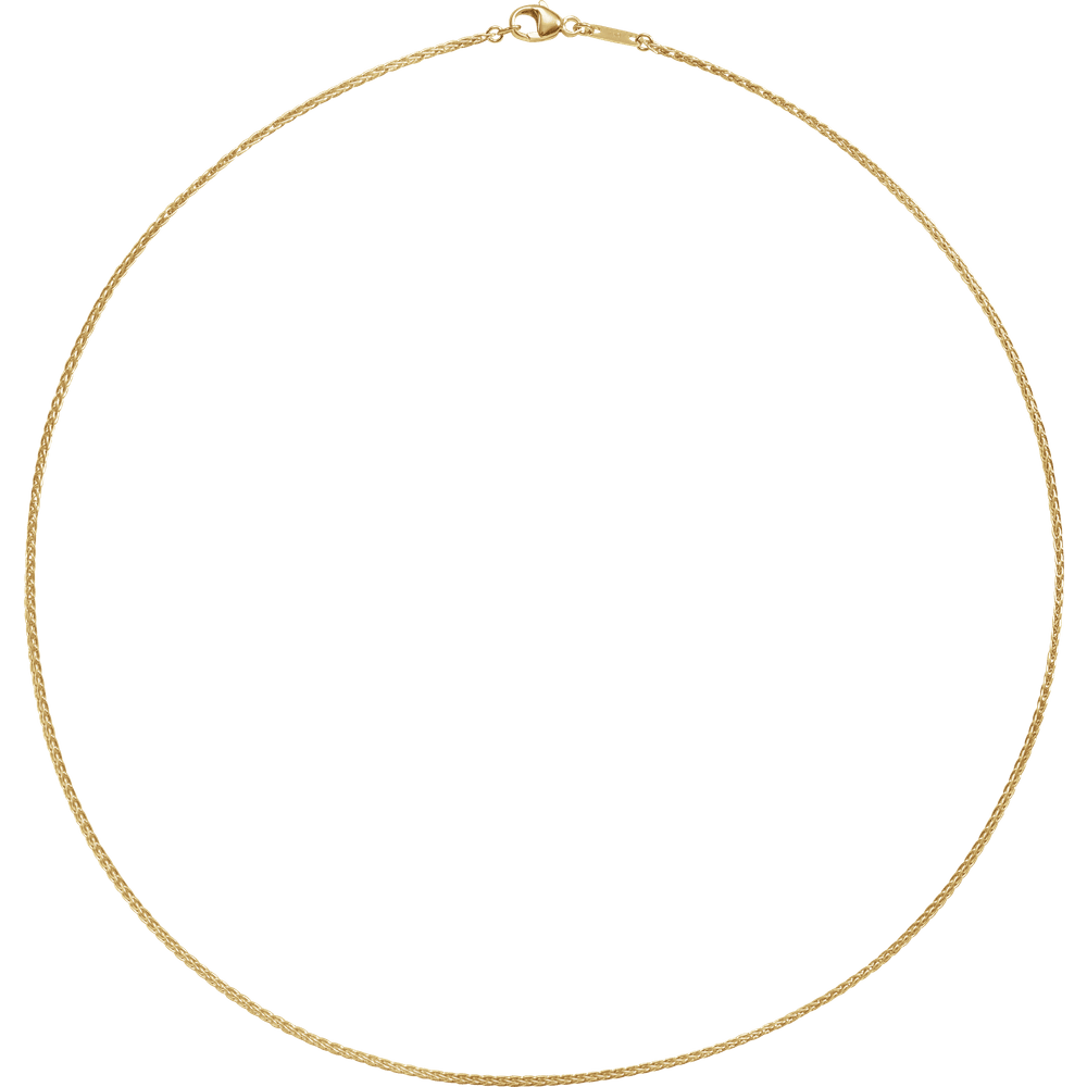 10K Yellow Gold 1.2 mm Wheat Chain