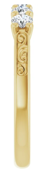 14K Yellow Gold 3 mm Round Anniversary Band. 124142:136:P