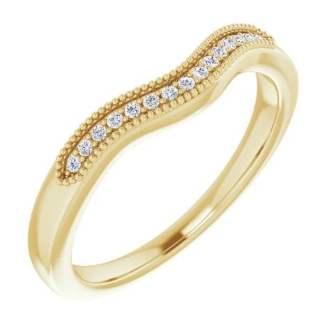 14K Yellow Gold Band 6.5 mm Round Ring. 123846:211:P
