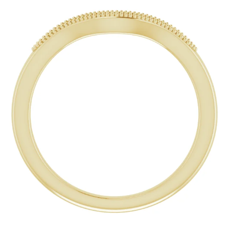 14K Yellow Gold Band 6.5 mm Round Ring. 123846:211:P
