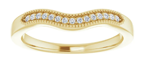 14K Yellow Gold Band 6.5 mm Round Ring. 123846:211:P