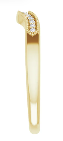 14K Yellow Gold Band 6.5 mm Round Ring. 123846:211:P
