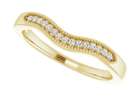 14K Yellow Gold Band 6.5 mm Round Ring. 123846:211:P
