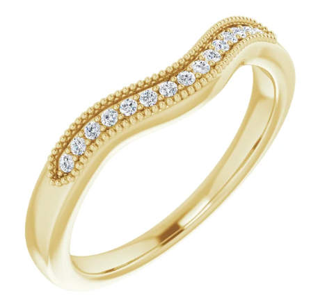 14K Yellow Gold Band 6.5 mm Round Ring. 123846:211:P