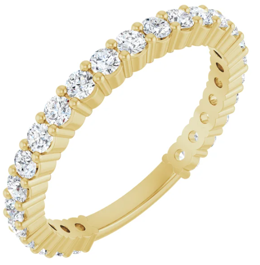 14K Yellow Gold  2 mm Round Anniversary Band 123655:166:P