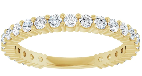 14K Yellow Gold  2 mm Round Anniversary Band 123655:166:P