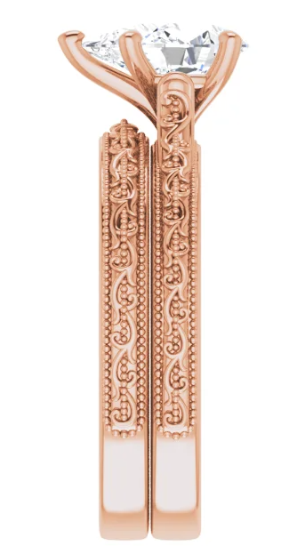 10K Rose Gold Wedding Band. 51710:100:P