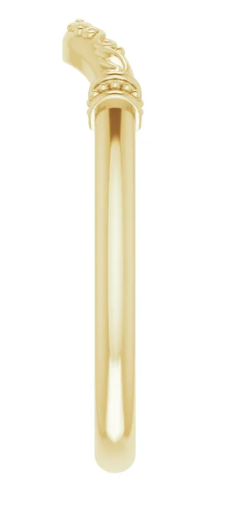 14K Yellow Gold Band for 10 mm Cushion Ring. 52293:556:P