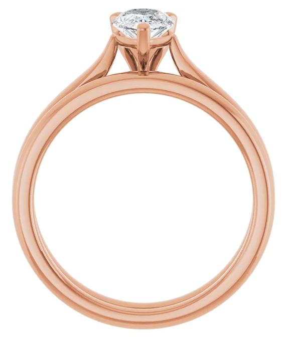 14K Rose Gold 7x5 mm Pear Engagement Ring. 122089:1124:P
