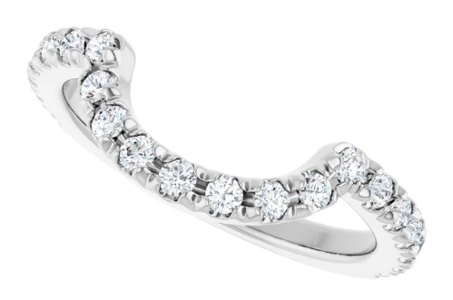 14K White Gold 3/8 CTW Diamond Contour Band. 123948:601:P