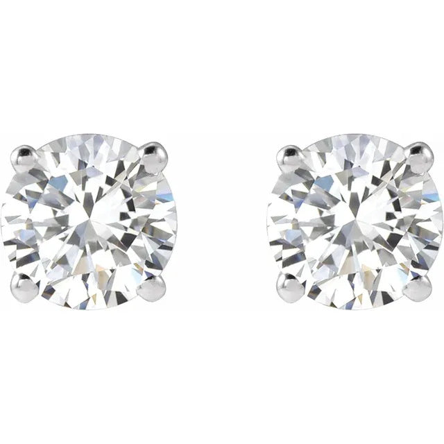 Elegant 14K White Gold Lab Diamond Stud Earrings with .25 CTW, VS Clarity, and F Color
