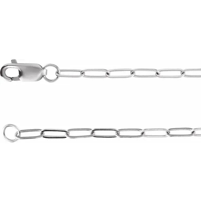 14K White Gold .03 CTW Natural Diamond Cross Charm 7" Bracelet