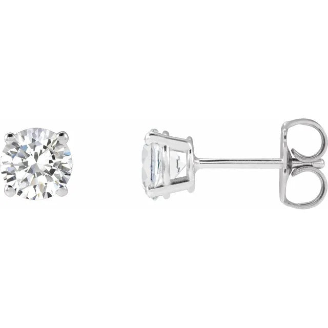 Elegant 14K White Gold Lab Diamond Stud Earrings with .25 CTW, VS Clarity, and F Color